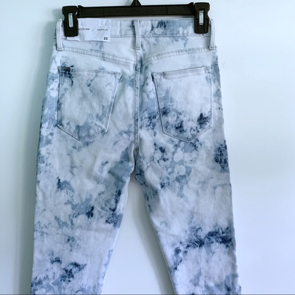 Just Black Denim Women’s Tie Dye High Waisted Slim Cropped Jeans - Picture 4 of 7